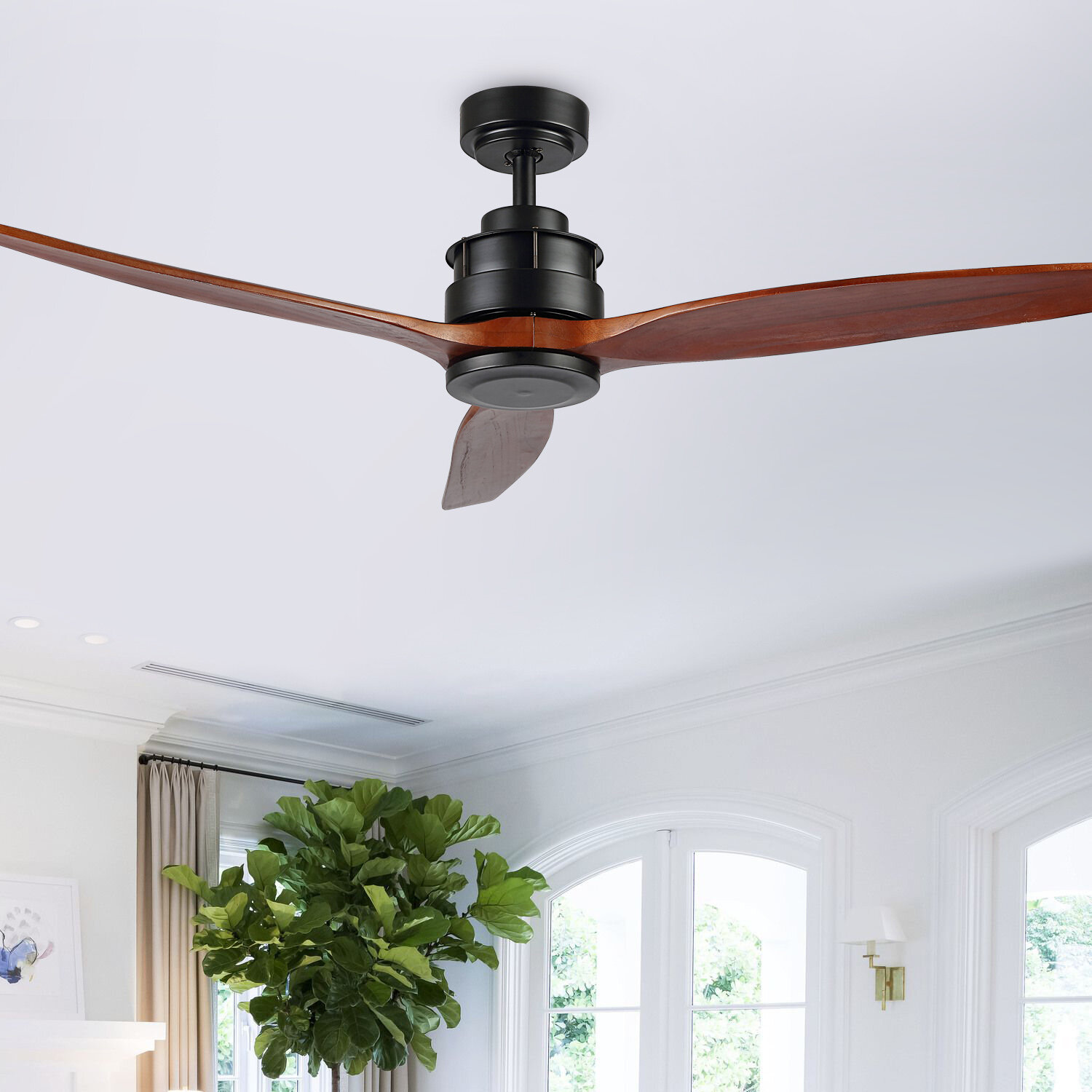 Large Rooms 28up To 18 X 20 Ft 29 Bauxite 3 Blade Standard Ceiling   Large Rooms %2528up To 18 X 20 Ft%2529 Bauxite 3   Blade Standard Ceiling Fan With Remote Control 